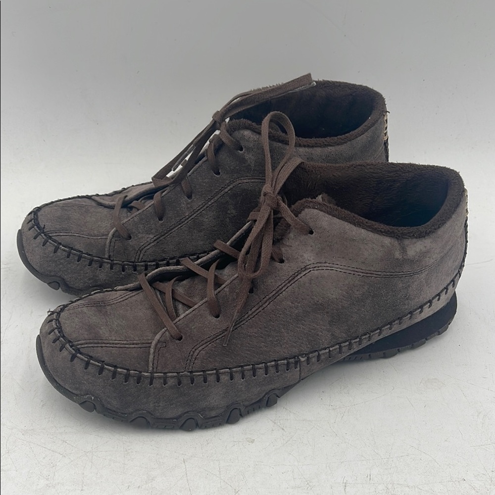Skechers Relaxed Fit Bikers Totem Pole Ankle Boots Brown Sz 9.5